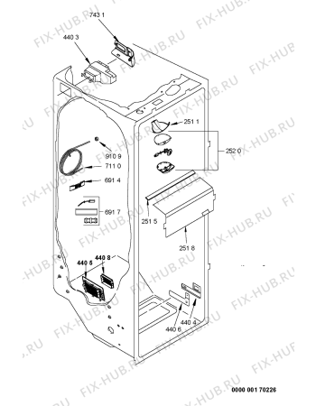 Схема №5 KSN 7051/A с изображением Крышка для холодильника Whirlpool 481245228618