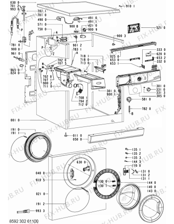 Схема №2 AWO/D 4726 с изображением Микромодуль для стиральной машины Whirlpool 480111100168