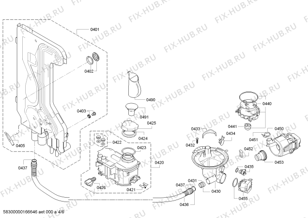 Схема №4 SMV53E00TC с изображением Передняя панель для посудомойки Bosch 00703904