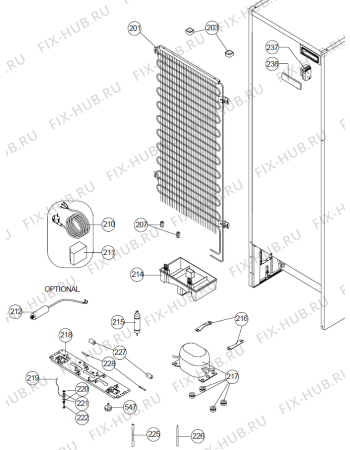Схема №2 NRF71484W (263300, NT540MCEX.STK) с изображением Рамка для холодильника Gorenje 272334