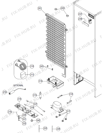 Взрыв-схема холодильника Gorenje NRF71484W (263300, NT540MCEX.STK) - Схема узла 04