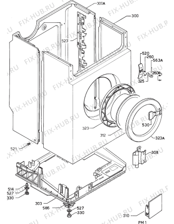 Взрыв-схема стиральной машины Rex RL83MX - Схема узла Cabinet + armatures