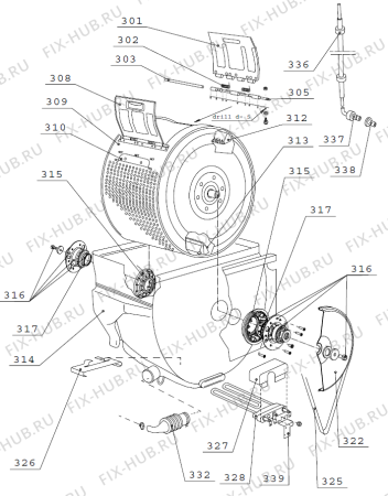 Взрыв-схема стиральной машины Gorenje Compact 1000 Ekolife W400A01A FI   -White compact (900002882, W400A01A) - Схема узла 03