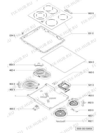 Схема №1 EKVH 3460-1 IN с изображением Втулка для электропечи Whirlpool 481944239178