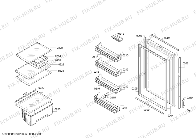 Схема №2 KIRMIQ5 K5422-I с изображением Регулировочный узел для холодильника Bosch 00651235