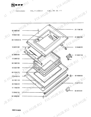 Взрыв-схема плиты (духовки) Neff 195304117 1344.11LHCSX-9 - Схема узла 06
