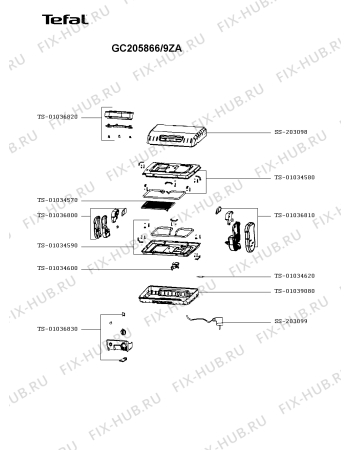 Схема №1 GC205866/9ZA с изображением Крышечка для мультигриля Tefal SS-203098