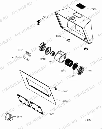 Схема №1 DWER 2780 ES с изображением Монтажный набор для вытяжки Whirlpool 482000009729