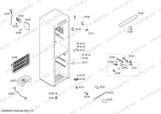 Схема №2 KG19V41TI с изображением Дверь для холодильной камеры Siemens 00242239