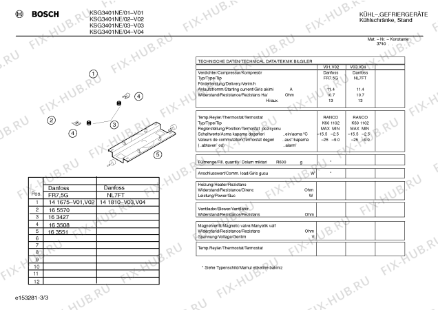 Взрыв-схема холодильника Bosch KSG3401NE - Схема узла 03