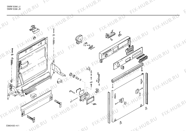 Схема №3 GI904760 с изображением Крышка для посудомойки Bosch 00286798