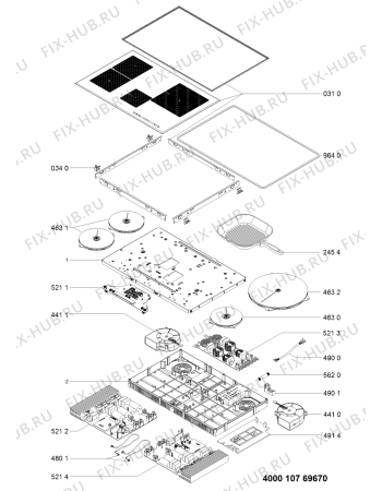 Схема №1 KHIP477510 (F092788) с изображением Субмодуль для духового шкафа Indesit C00397861