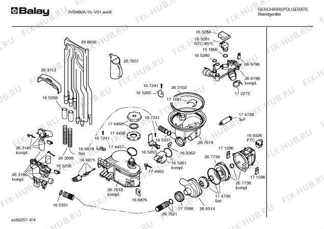 Схема №3 3VB480A с изображением Передняя панель для посудомойки Bosch 00359176