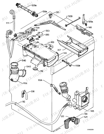 Взрыв-схема стиральной машины Zanker CLASSIC5090 - Схема узла Water system