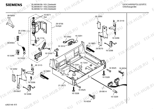 Схема №3 SE68591 с изображением Инструкция по эксплуатации для посудомойки Siemens 00522487