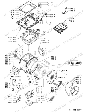 Схема №2 LTE 6005 с изображением Обшивка для стиралки Whirlpool 481245310852