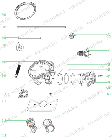 Взрыв-схема посудомоечной машины Gorenje GV51212 (476350) - Схема узла 06