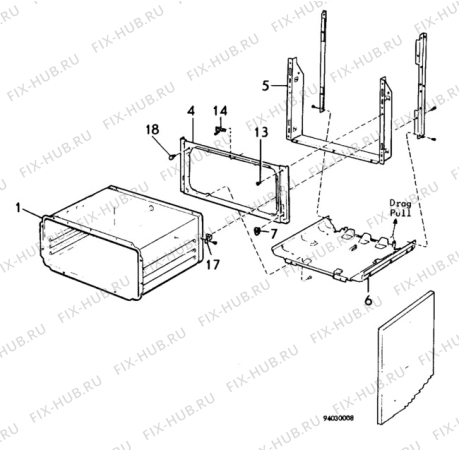 Взрыв-схема посудомоечной машины Husqvarna Electrolux QC701F - Схема узла H10 Oven Cavity (small)