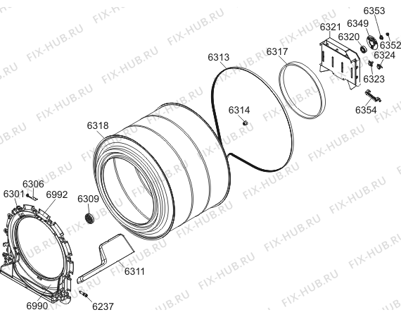 Взрыв-схема стиральной машины Asko T794C FI (502308, TD70.3C) - Схема узла 03