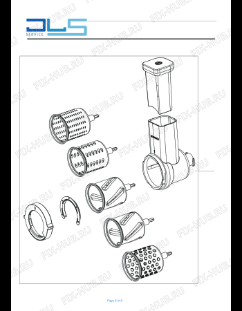 Взрыв-схема кухонного комбайна KENWOOD KVL4220S KITCHEN MACHINE - XL - Схема узла 6