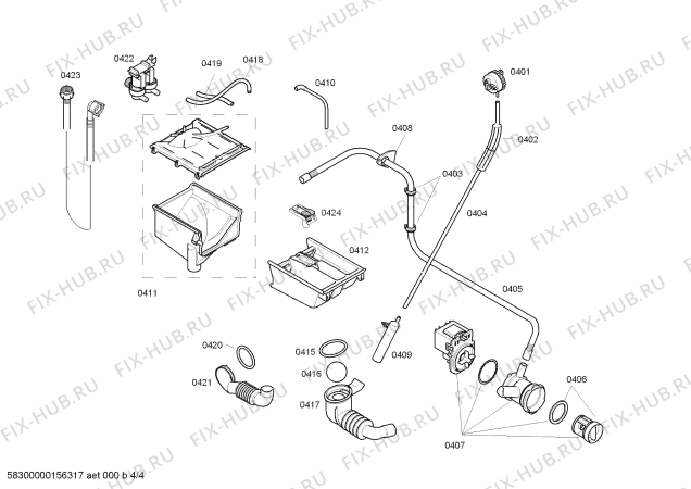 Схема №2 WS10X060PL Siemens iQ100 с изображением Корпус для стиралки Bosch 00242781