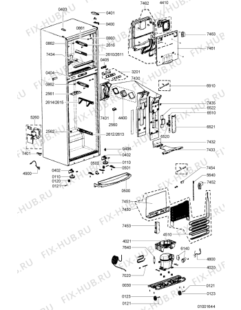 Схема №1 ARC 8140/1/AL с изображением Рукоятка для холодильника Whirlpool 481249818685
