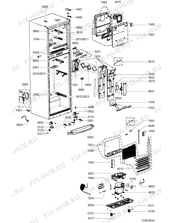 Схема №1 ARC 4190/AL с изображением Дверца для холодильной камеры Whirlpool 481241619536