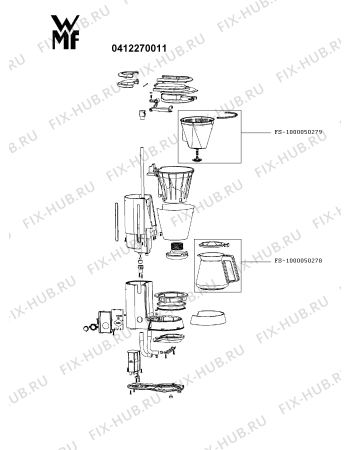 Схема №1 0412270011 с изображением Сосуд для электрокофемашины Seb FS-1000050278