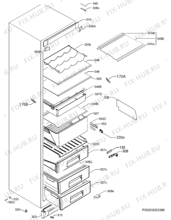 Схема №3 S63600CMM1 с изображением Блок управления для холодильника Aeg 973925033896003