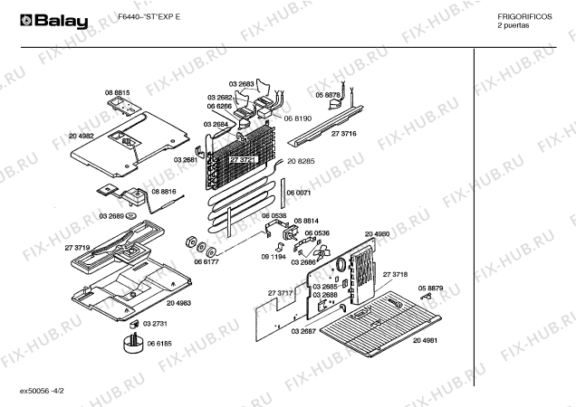 Схема №2 F6440 с изображением Канистра для холодильной камеры Bosch 00281687