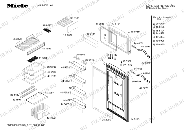 Взрыв-схема холодильника Miele KSUMIX61 KTN2450S/05 - Схема узла 02