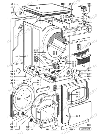 Схема №1 AWZ 431 B с изображением Обшивка для сушилки Whirlpool 481245219122