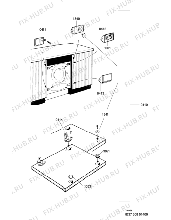 Схема №3 AWG 308/4 с изображением Декоративная панель для стиральной машины Whirlpool 481245214998