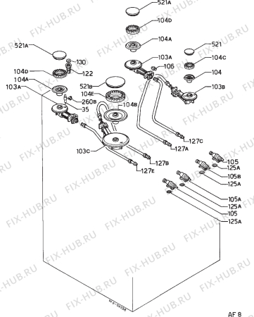 Взрыв-схема плиты (духовки) Zoppas PR560WE - Схема узла Functional parts 267