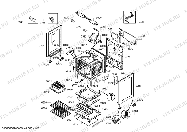 Схема №2 HGS3023UC с изображением Клапан для электропечи Bosch 00651131