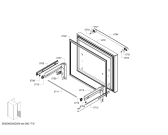 Схема №6 B26FT50SNS с изображением Дверь для холодильника Bosch 00145934