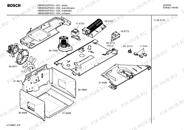 Схема №5 HBN6452FN с изображением Панель управления для духового шкафа Bosch 00432704