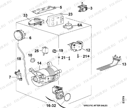 Взрыв-схема стиральной машины Zanussi TL874V - Схема узла Electrical equipment