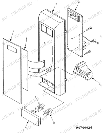 Взрыв-схема микроволновой печи Husqvarna Electrolux QN4051 - Схема узла H40 Housing, glass tray  C