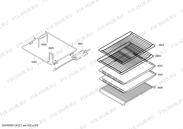 Схема №4 B4540W0FN с изображением Дисплейный модуль для электропечи Bosch 00664398