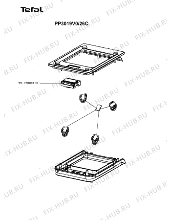 Схема №1 PP3019A9/26A с изображением Экран для кухонных электровесов Tefal TS-07008150