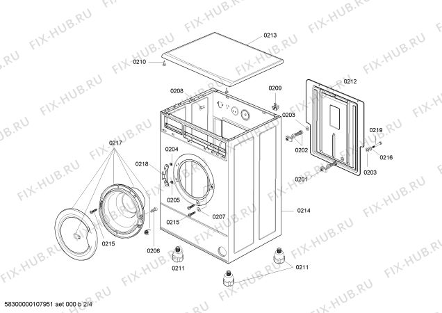 Схема №1 000219K02 EVOLUTION THERMO с изображением Переключатель режимов для стиральной машины Bosch 00187867