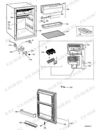 Взрыв-схема холодильника Electrolux ASD1210 - Схема узла C40 Cold & electric C