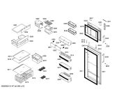 Схема №4 KD45NA03NE с изображением Дверь морозильной камеры для холодильника Siemens 00683593