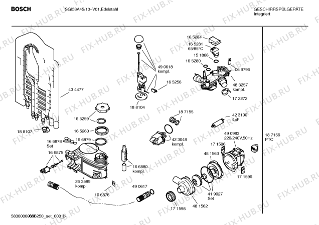 Схема №3 SE54E531EU с изображением Краткая инструкция для посудомойки Bosch 00588102