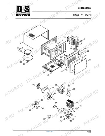 Схема №1 WM 418 с изображением Сенсорная панель для микроволновки DELONGHI 593286