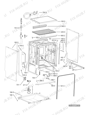 Взрыв-схема посудомоечной машины Bauknecht GSF 2600 - Схема узла
