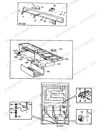 Взрыв-схема холодильника Electrolux TR1258 - Схема узла Refrigerator electrical equipment