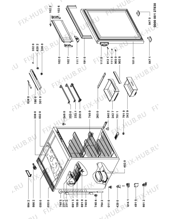 Схема №1 AFB 443/H с изображением Поддон для холодильника Whirlpool 481241029124