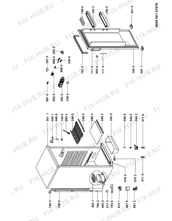 Схема №1 CAB 205 AUT 509 902 с изображением Корпусная деталь для холодильника Whirlpool 481245228132